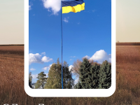 Blue Yellow Flag We Stand With Ukraine Instagram Post